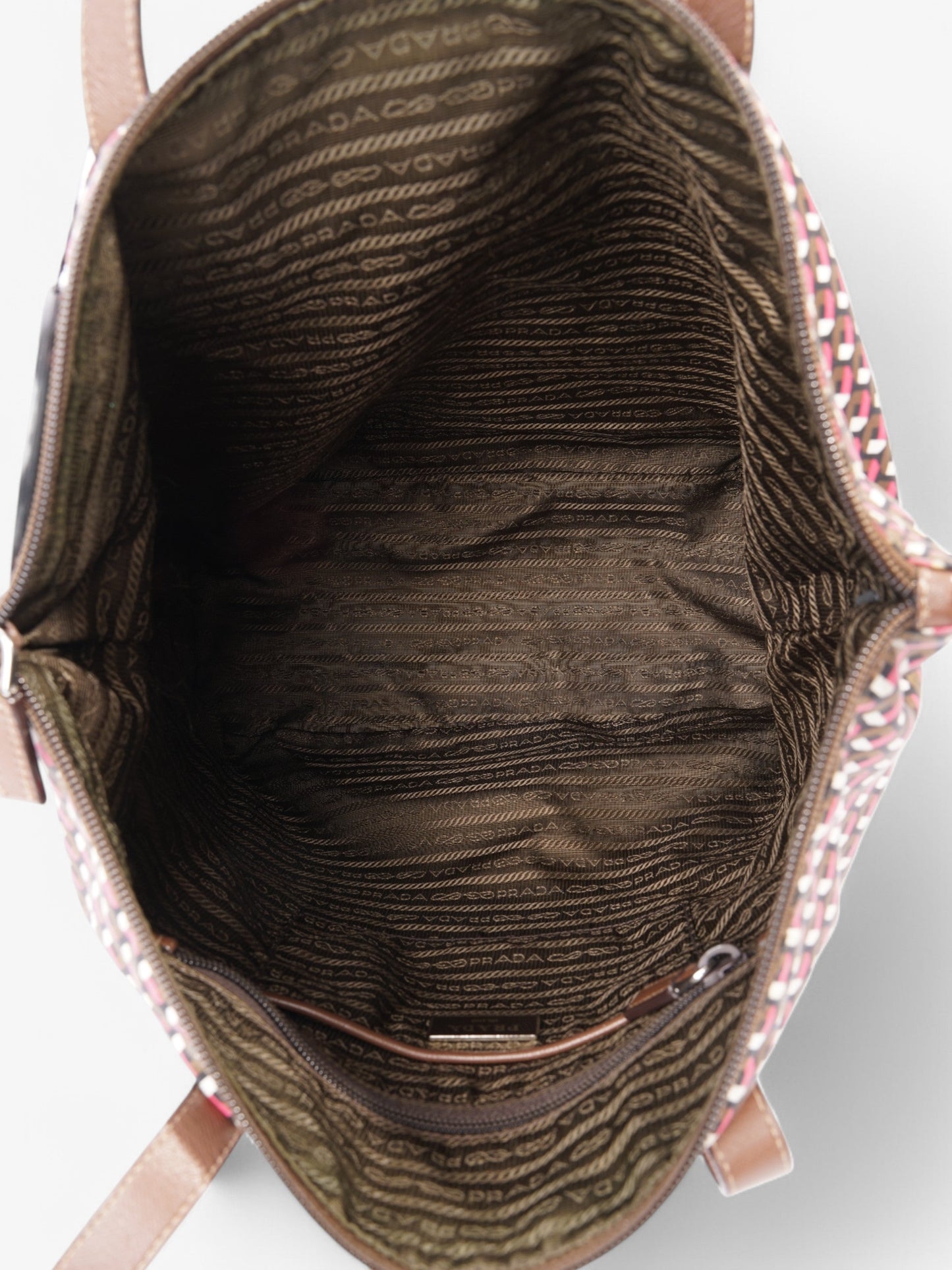 Prada Tote Brown / Pink Re Nylon
