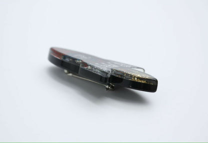 Chanel 17S Resin Rocket Glitter Creative Brooch