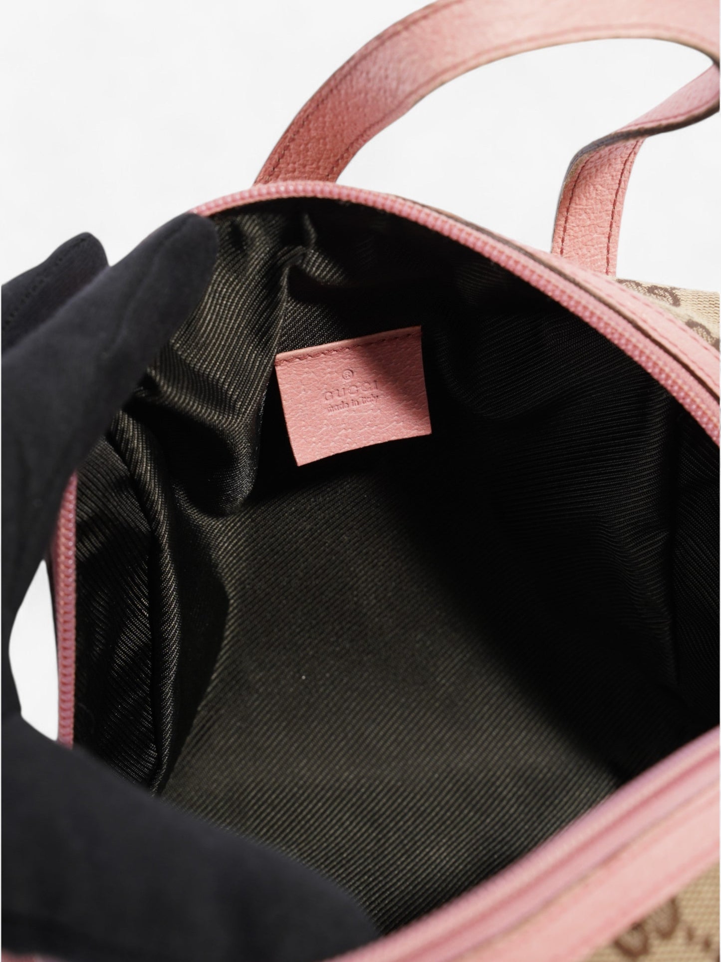 Gucci Dome Bag GG Supreme / Pink Canvas Mini