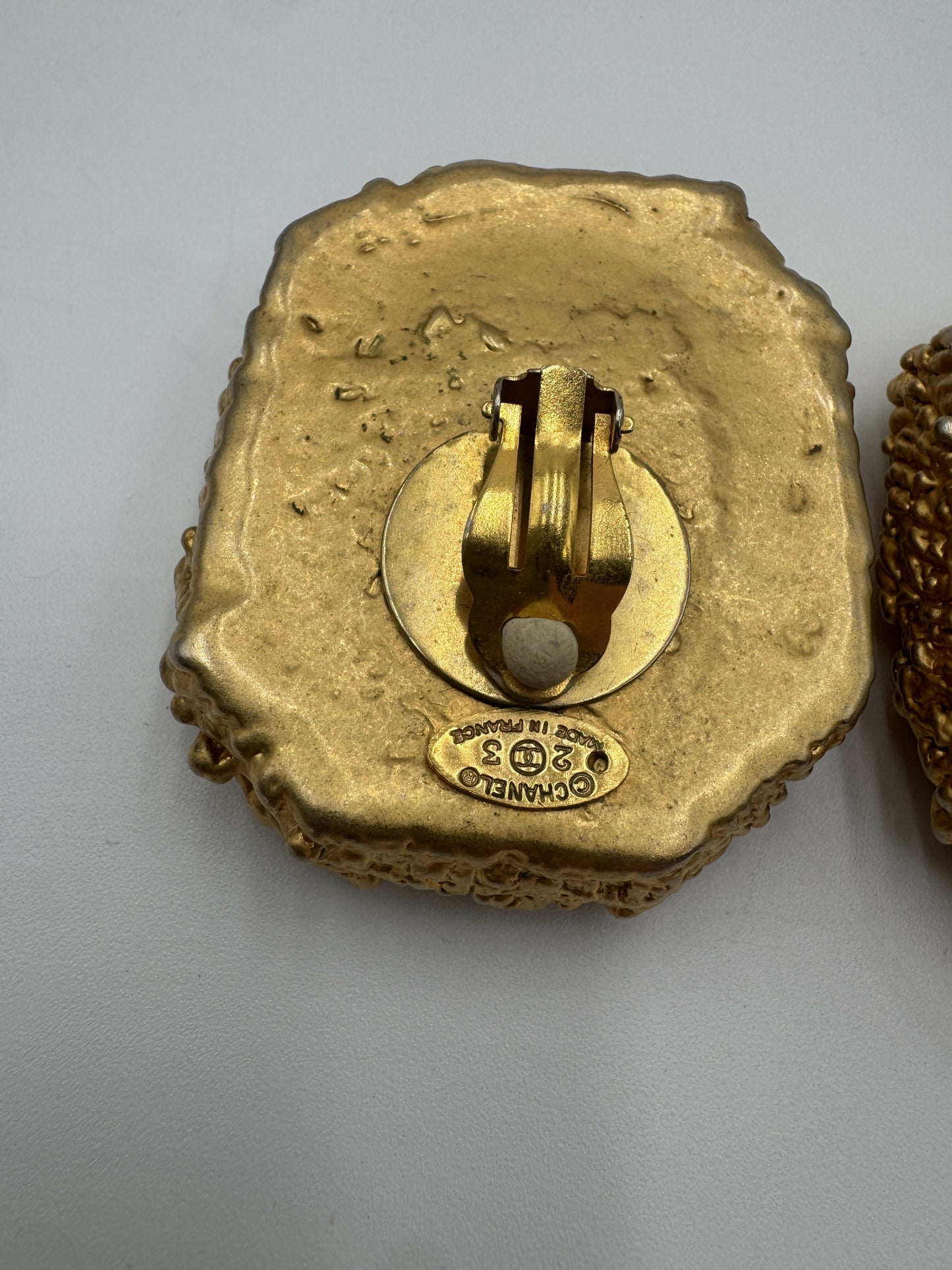 Chanel Vintage 1990 Runway Gripoix Earrings