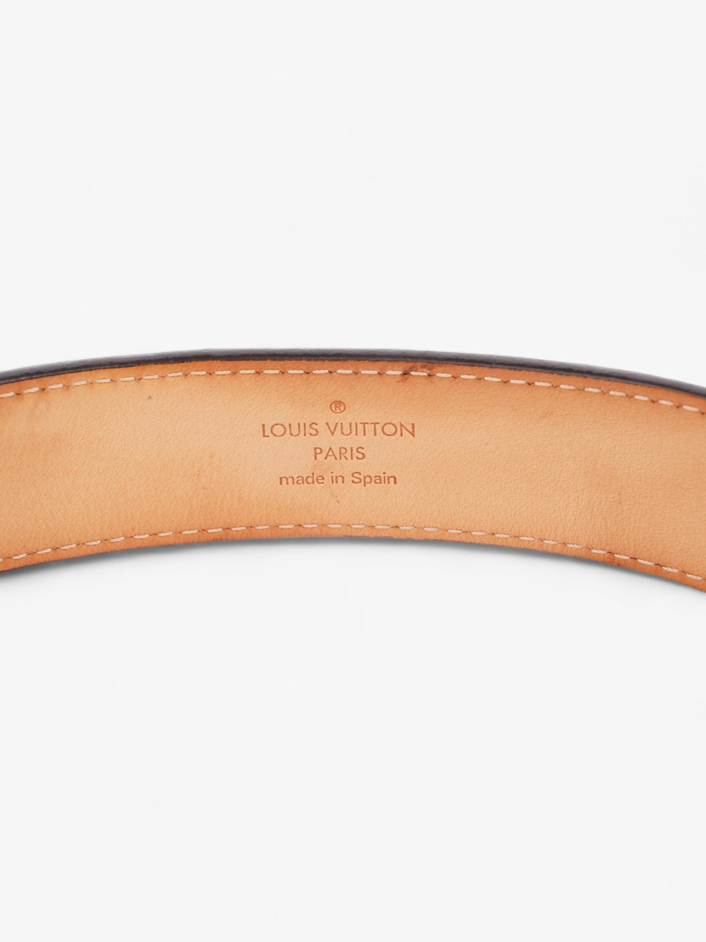 Louis Vuitton Single Buckle Belt Burgundy Patent Leather 80cm 32"