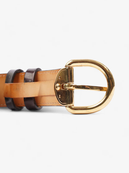 Louis Vuitton Single Buckle Belt Burgundy Patent Leather 80cm 32"