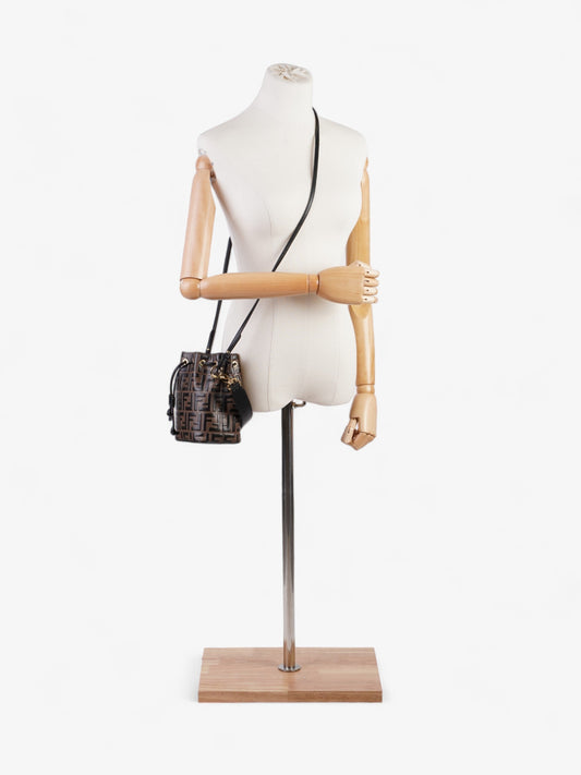 Fendi Mon Tresor Brown  / Black Calfskin Leather Mini