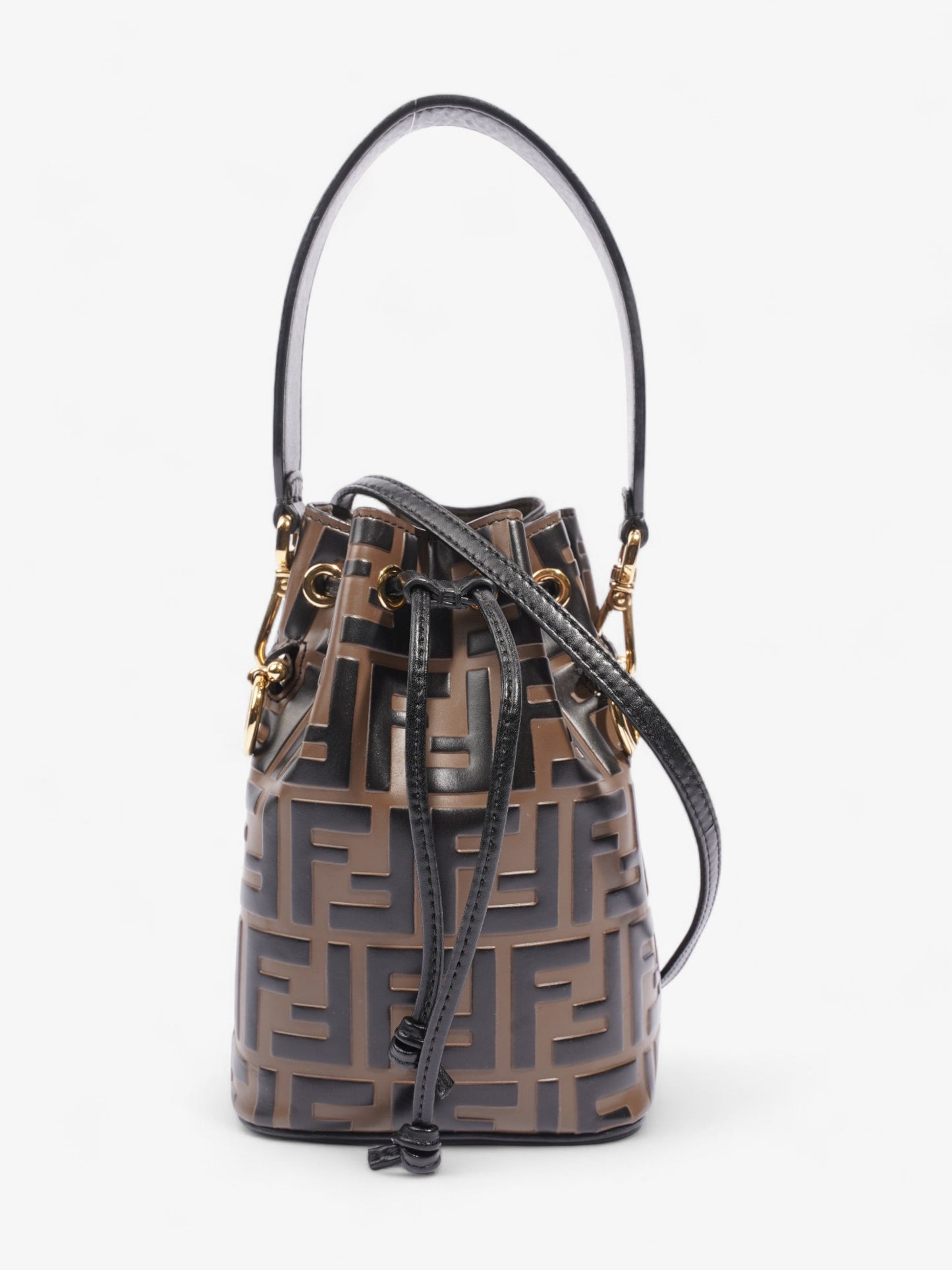 Fendi Mon Tresor Brown  / Black Calfskin Leather Mini