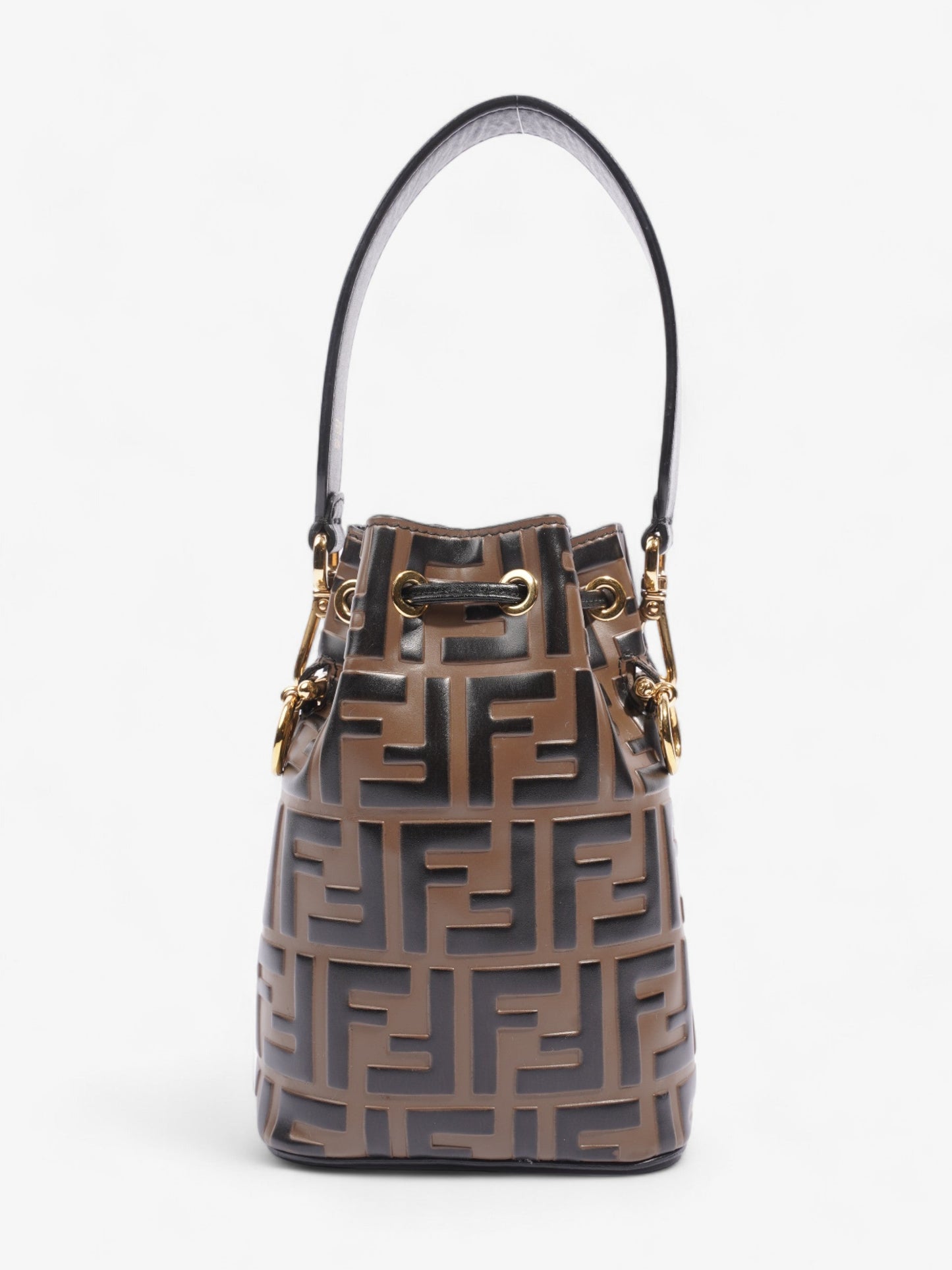 Fendi Mon Tresor Brown  / Black Calfskin Leather Mini