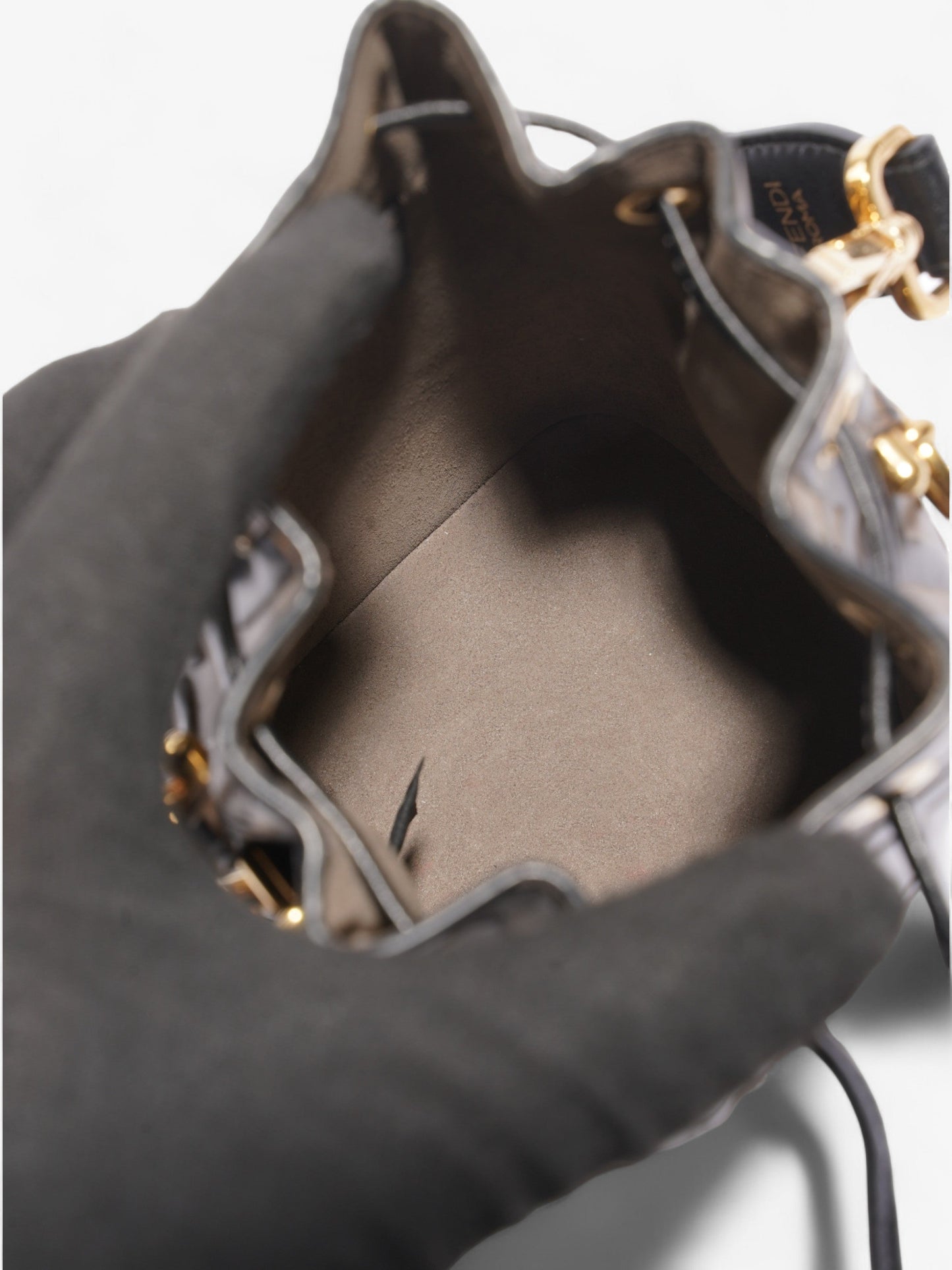 Fendi Mon Tresor Brown  / Black Calfskin Leather Mini