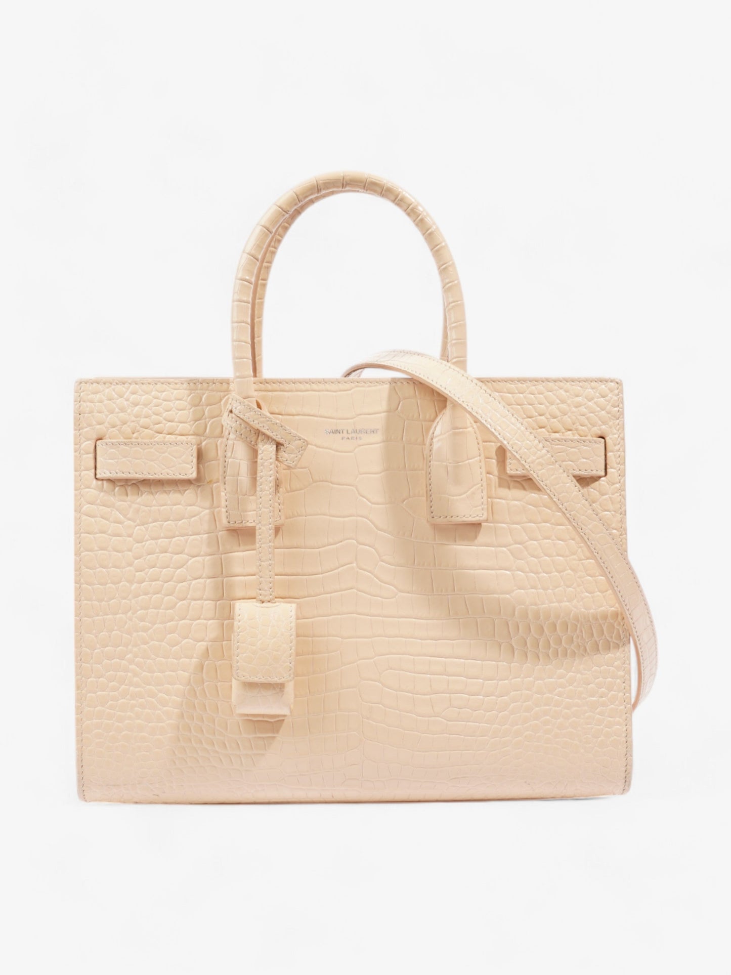 Saint Laurent Sac De Jour Light Beige Embossed Leather Baby
