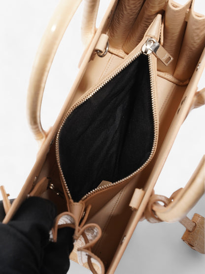 Saint Laurent Sac De Jour Light Beige Embossed Leather Baby