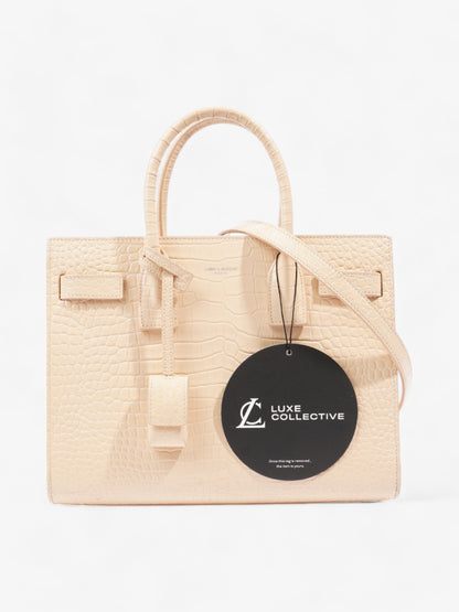Saint Laurent Sac De Jour Light Beige Embossed Leather Baby