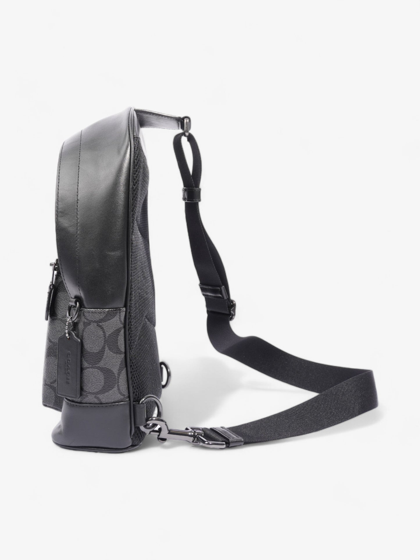 Coach West Pack Black Signature Canvas Coated Canvas