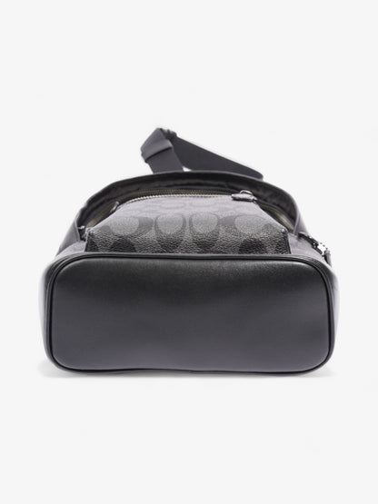 Coach West Pack Black Signature Canvas Coated Canvas