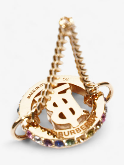 Burberry TB Pave Chain Ring Gold / Multicoloured Brass 52 (Diameter - 16.7mm)