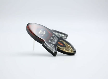 Chanel 17S Resin Rocket Glitter Creative Brooch