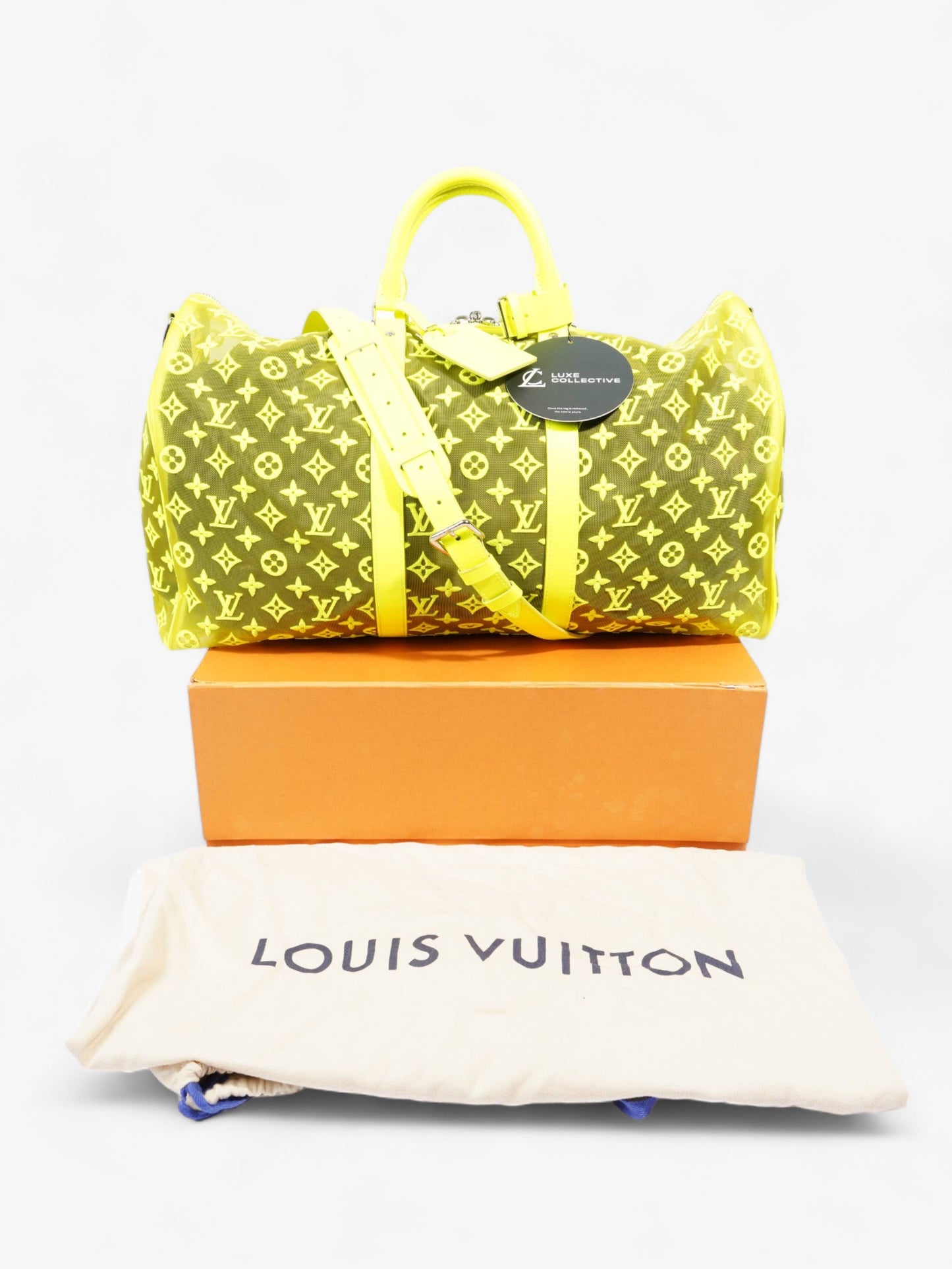 Louis Vuitton Keepall 50 Yellow Monogram Mesh