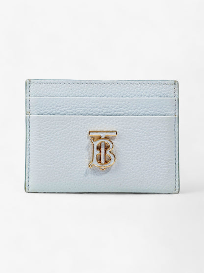 Burberry TB Card Holder Light Blue Grained Leather
