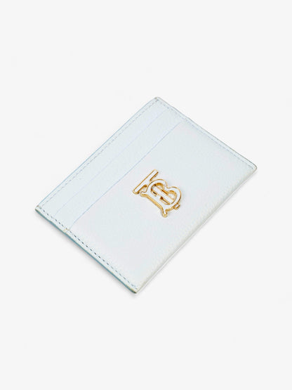 Burberry TB Card Holder Light Blue Grained Leather