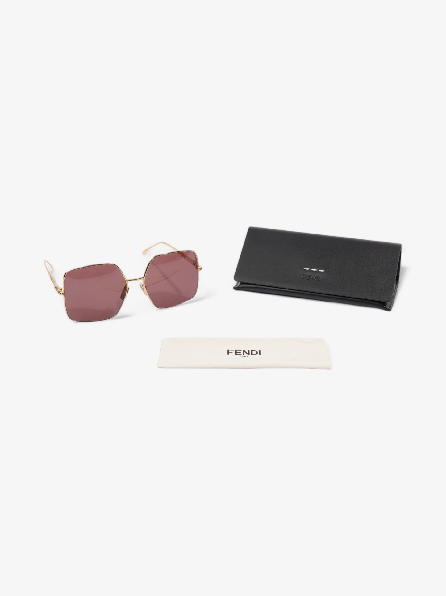 Fendi FF Sunglasses Gold Acetate 145mm
