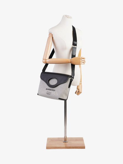 Burberry Horseferry Print Grey / Black Canvas