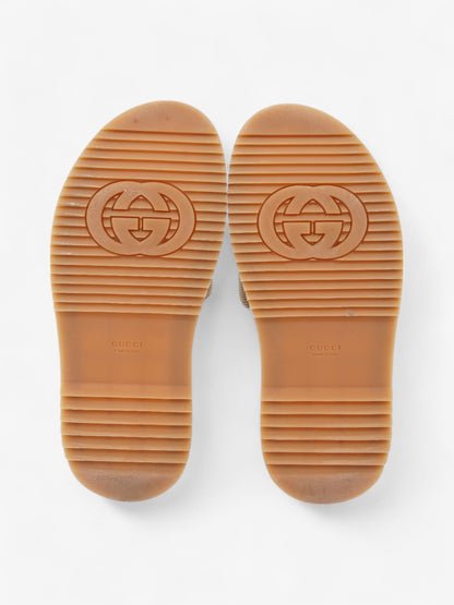 Gucci GG Platform Sandals Beige  / Brown Canvas EU 39 UK 6