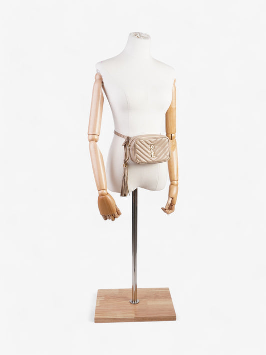 Saint Laurent Lou Belt Bag Beige Matelasse Leather