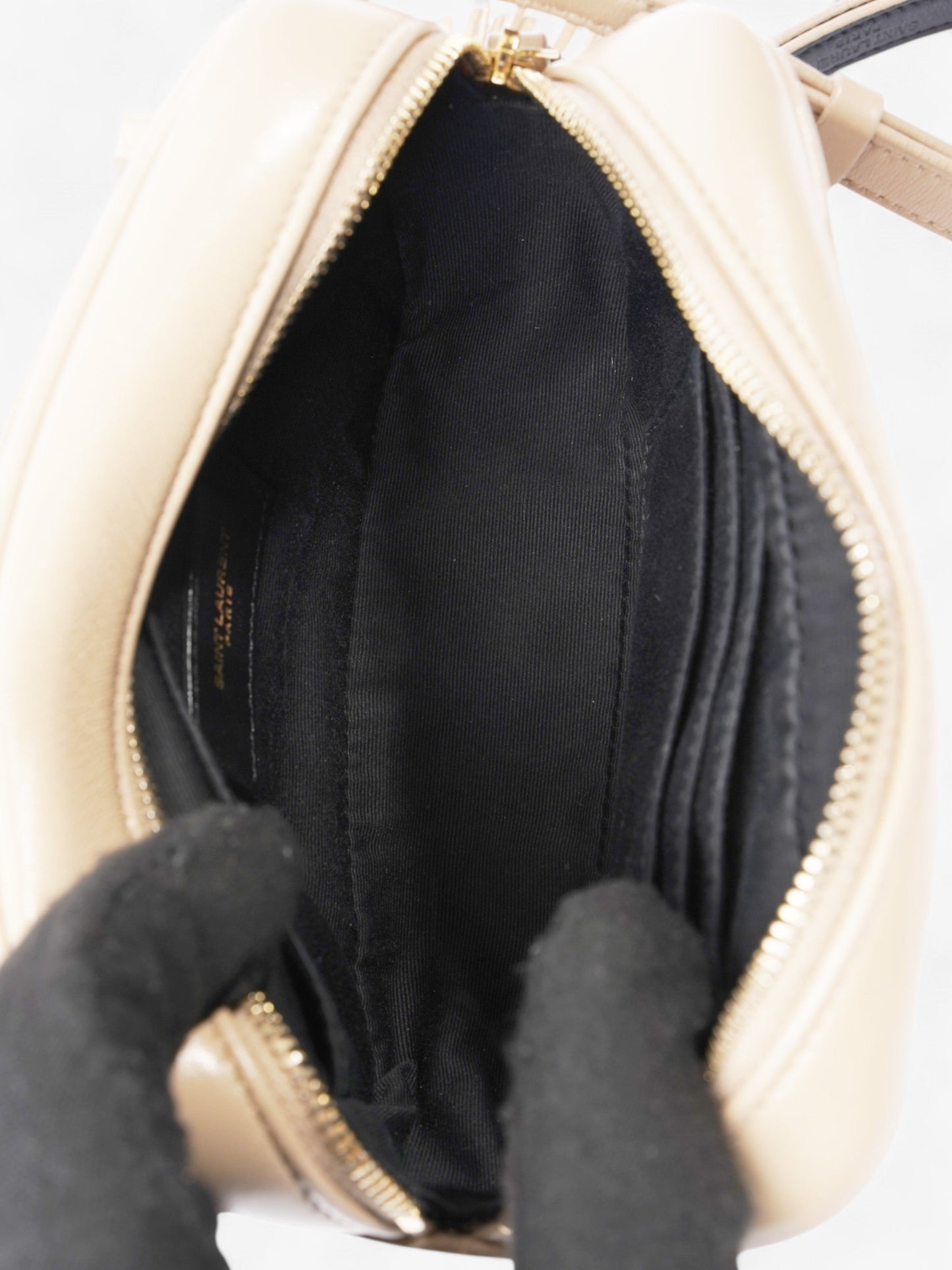 Saint Laurent Lou Belt Bag Beige Matelasse Leather