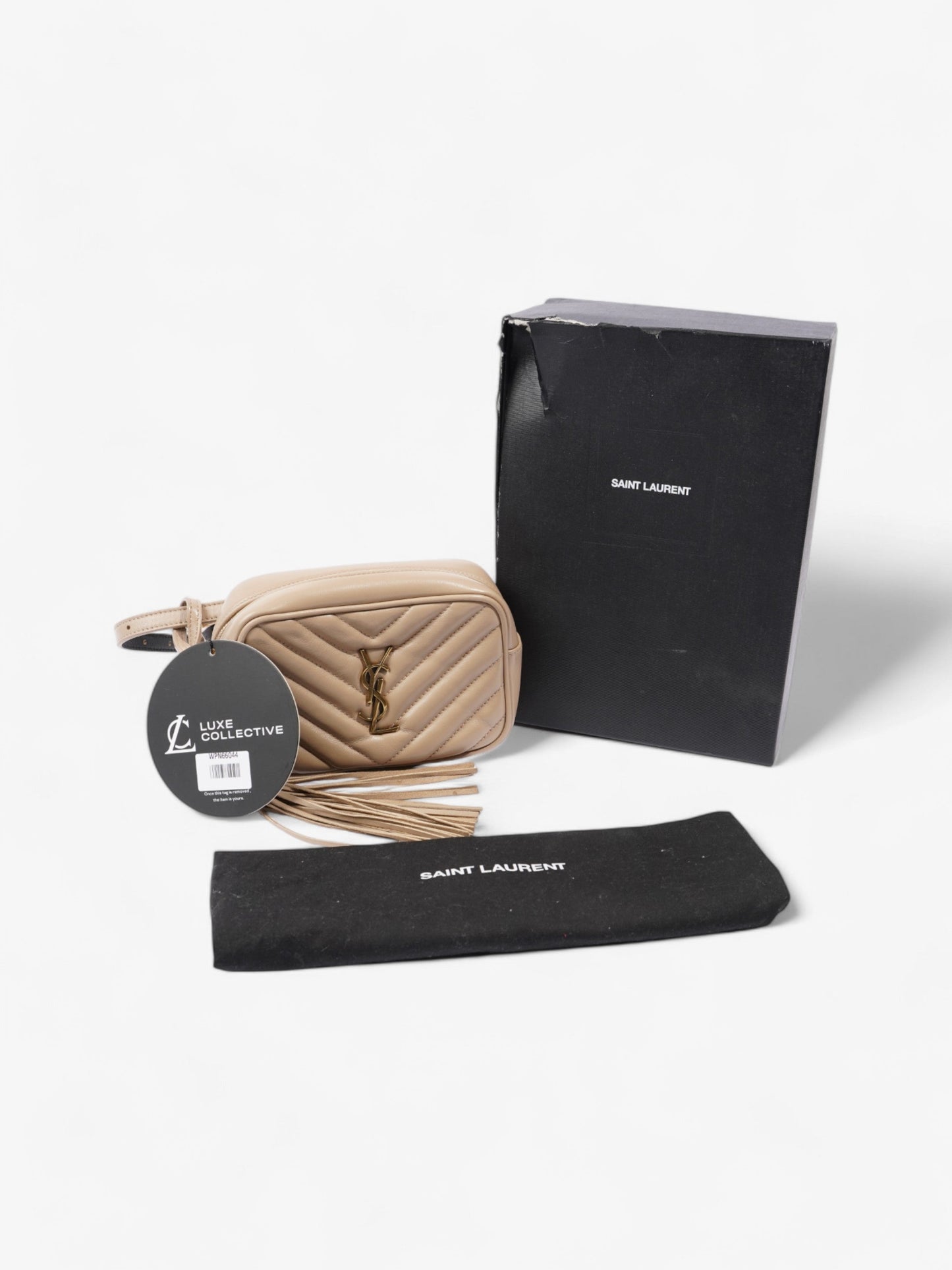 Saint Laurent Lou Belt Bag Beige Matelasse Leather