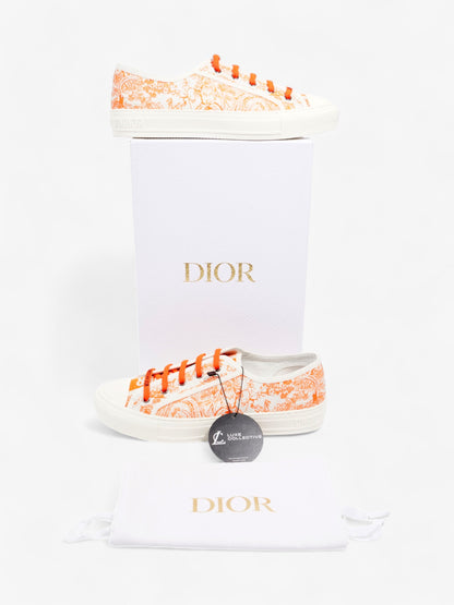 Christian Dior Walk'n'Dior Sneaker White  / Orange Canvas EU 41 UK 8