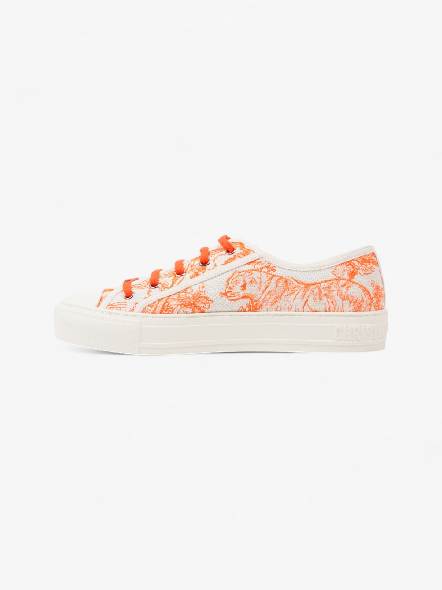 Christian Dior Walk'n'Dior Sneaker White  / Orange Canvas EU 41 UK 8