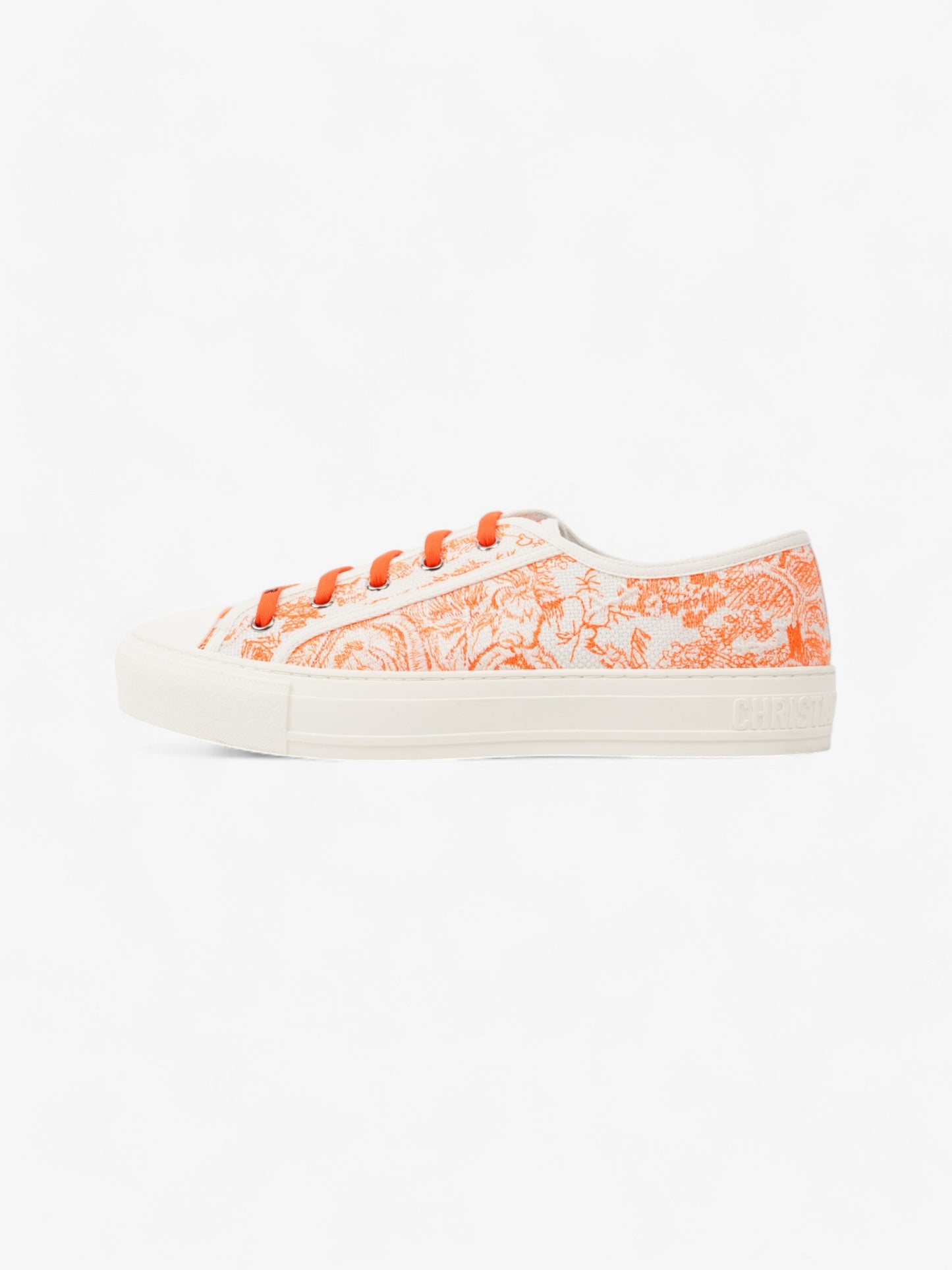 Christian Dior Walk'n'Dior Sneaker White  / Orange Canvas EU 41 UK 8