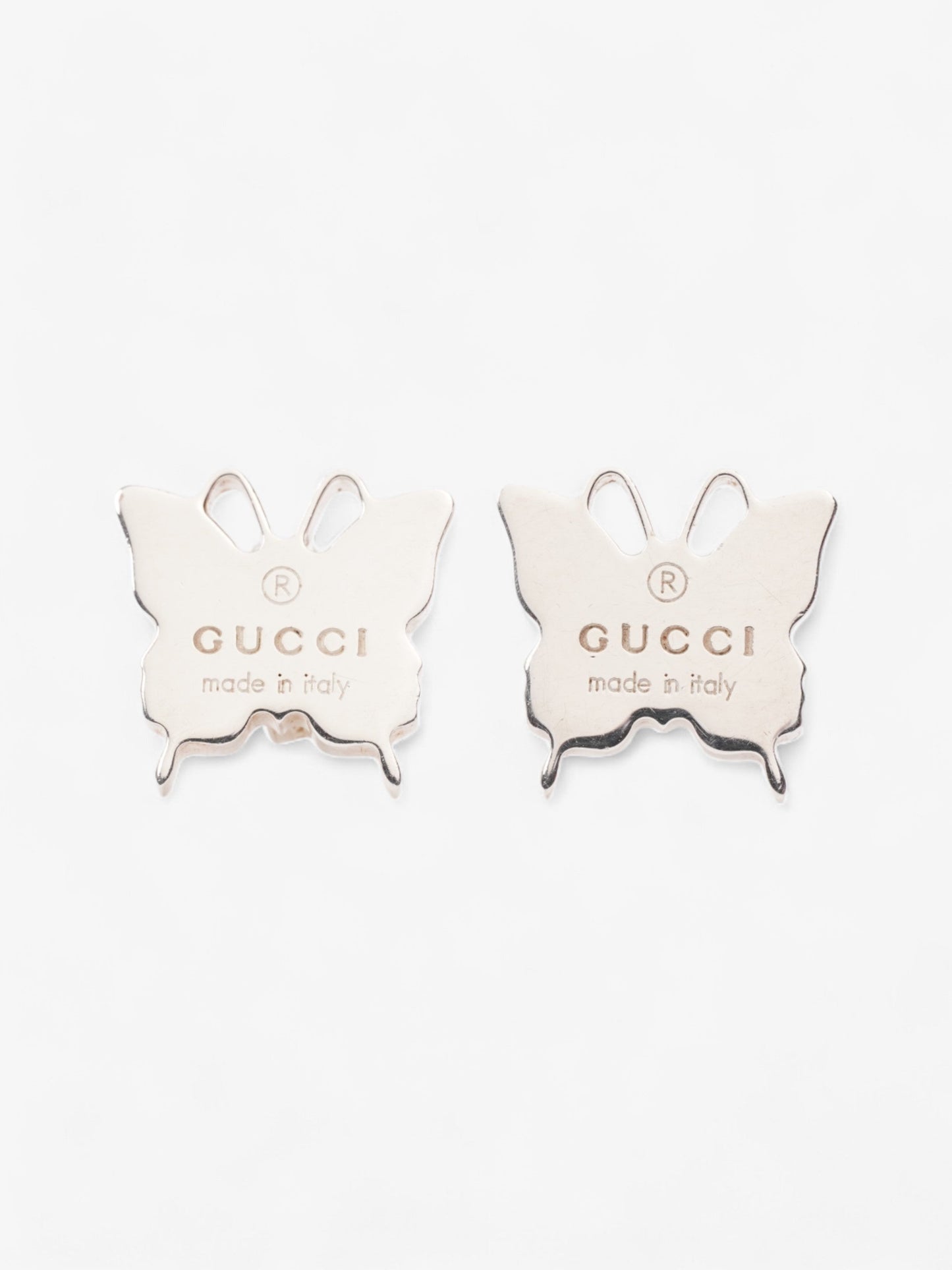 Gucci Butterfly Earrings Silver Silver Sterling
