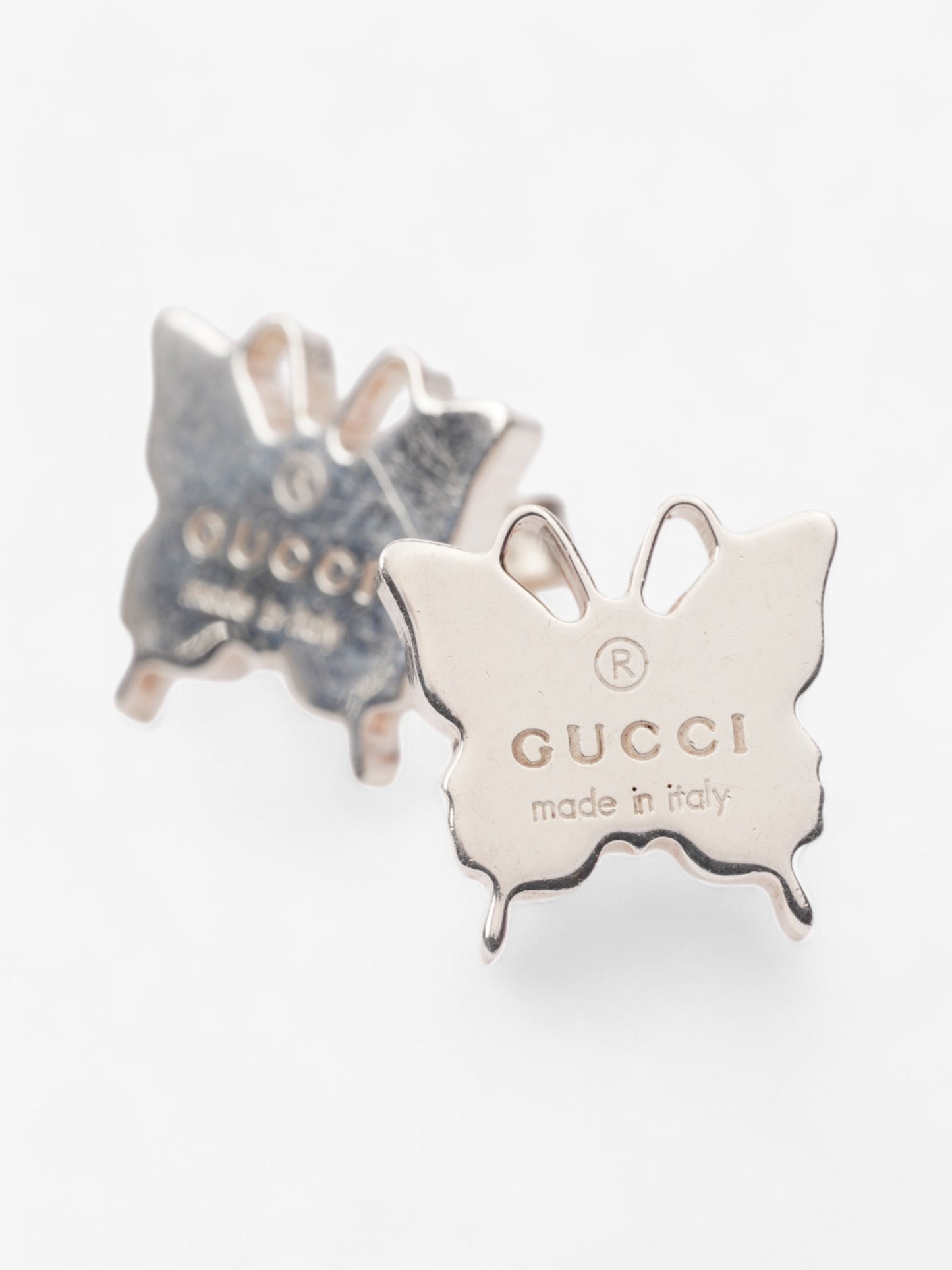 Gucci Butterfly Earrings Silver Silver Sterling