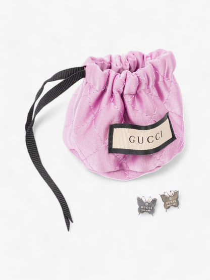 Gucci Butterfly Earrings Silver Silver Sterling