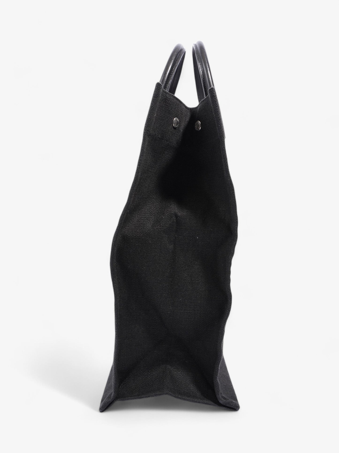 Saint Laurent Rive Gauche Tote Black / White Canvas
