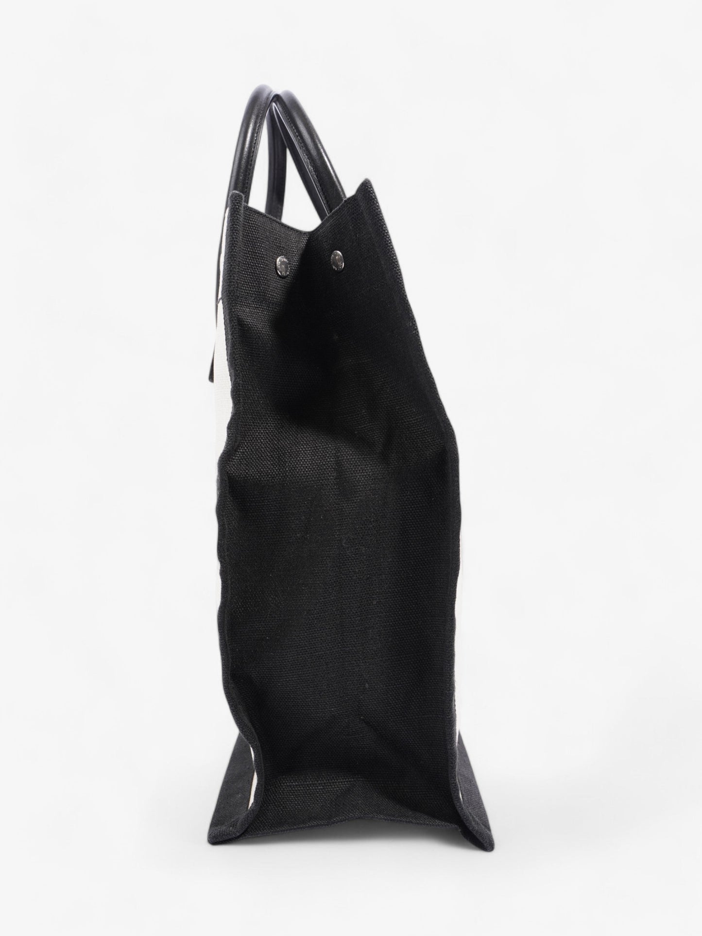 Saint Laurent Rive Gauche Tote Black / White Canvas