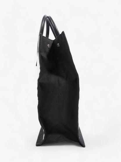 Saint Laurent Rive Gauche Tote Black / White Canvas