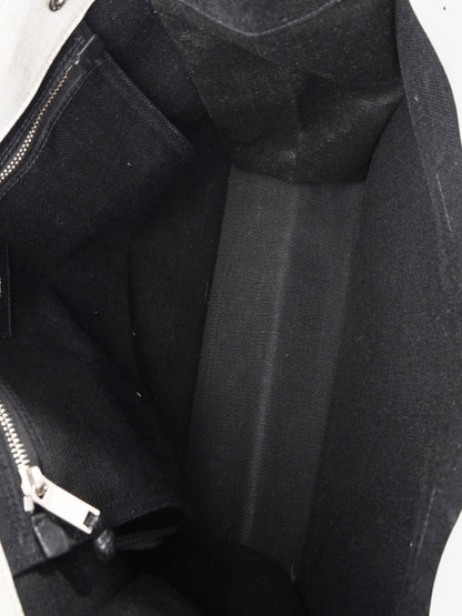 Saint Laurent Rive Gauche Tote Black / White Canvas