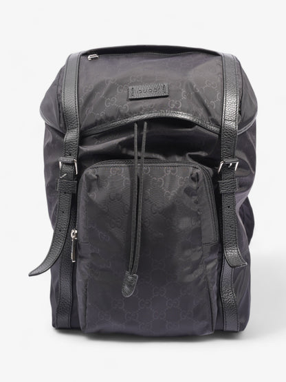 Gucci Travel Drawstring Rucksack Black GG Supreme Nylon