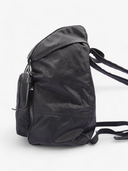 Gucci Travel Drawstring Rucksack Black GG Supreme Nylon