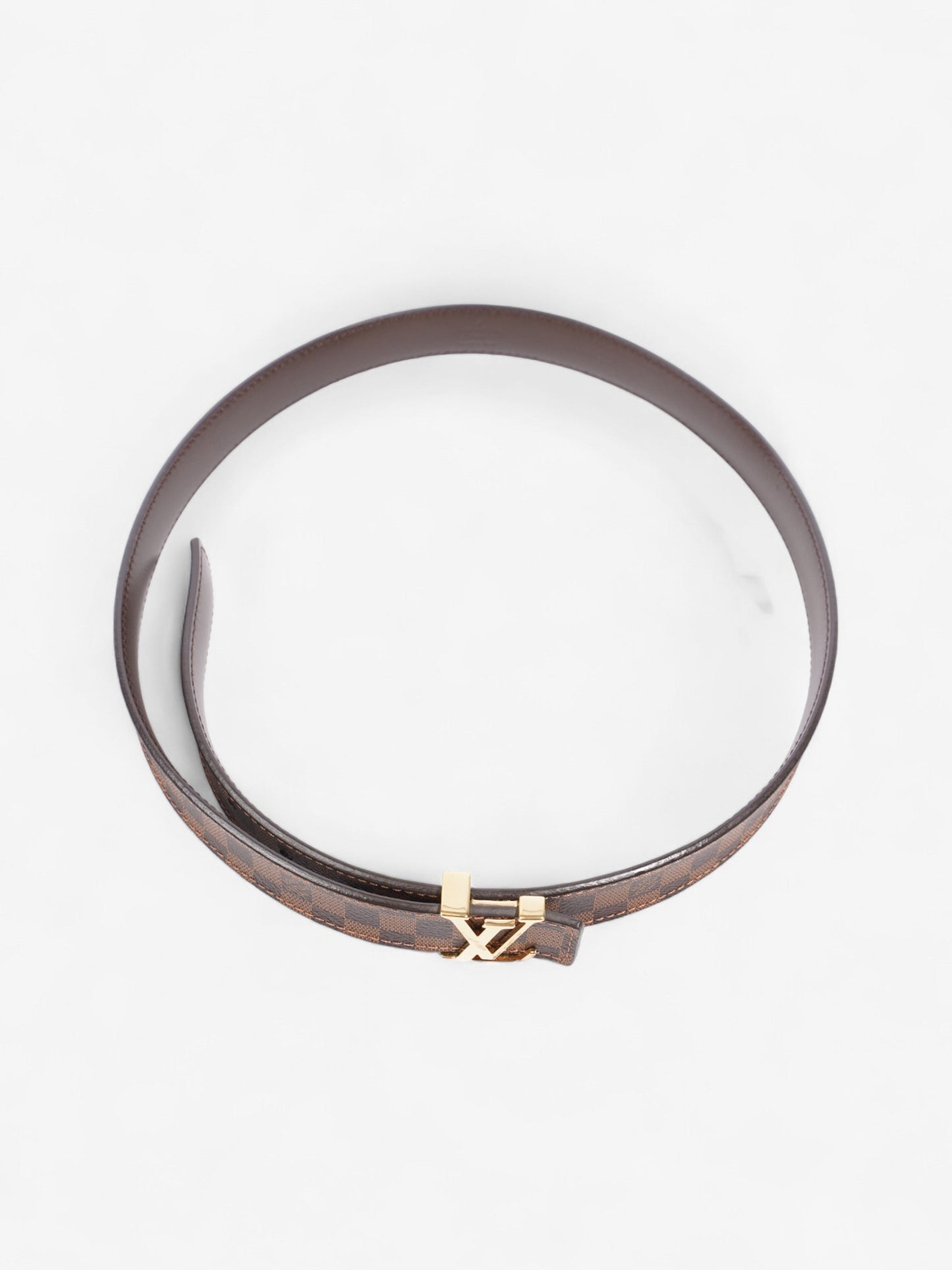 Louis Vuitton LV Initiales Reversible Belt Damier Ebene Coated Canvas 80cm / 32"
