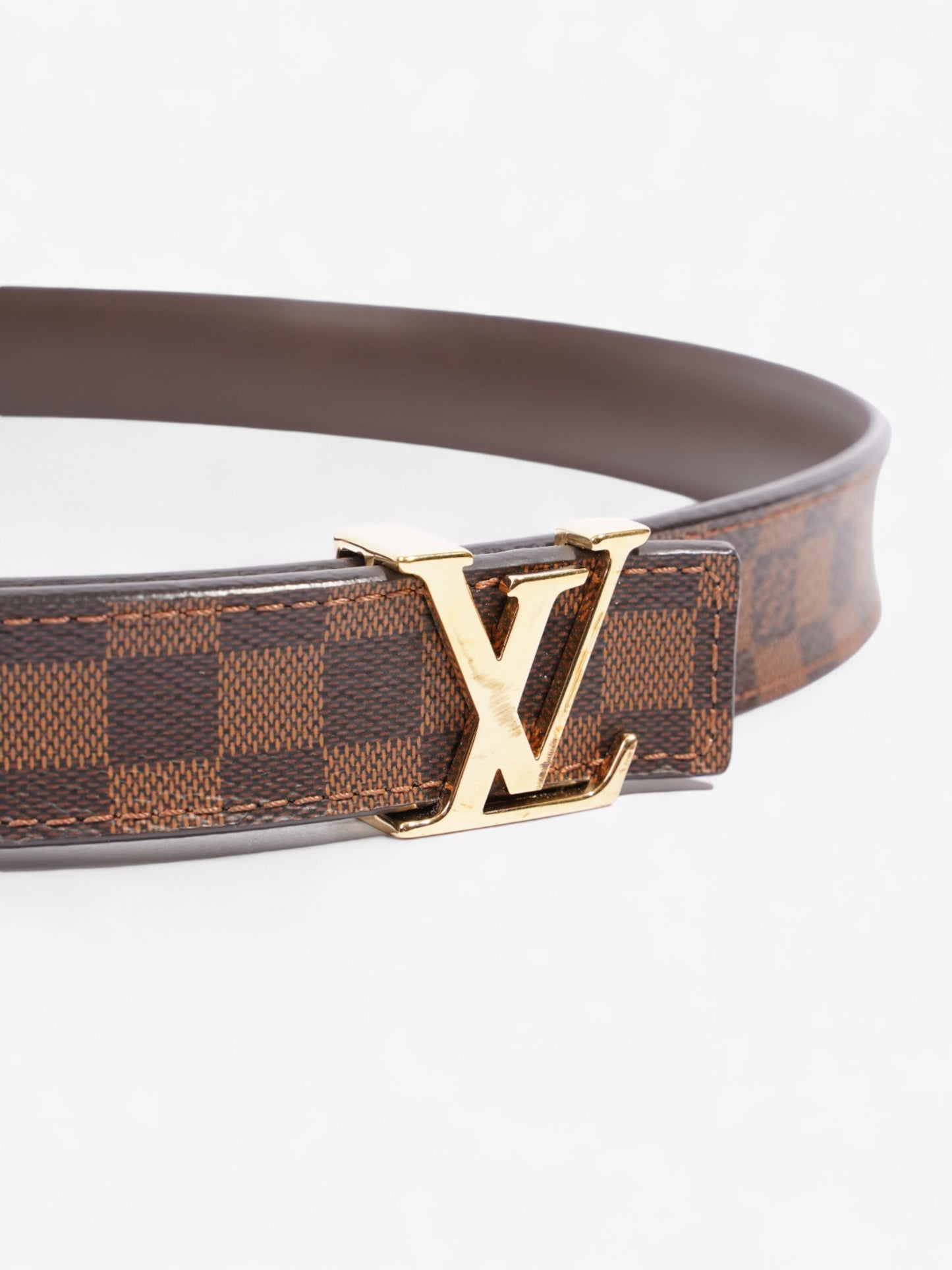 Louis Vuitton LV Initiales Reversible Belt Damier Ebene Coated Canvas 80cm / 32"
