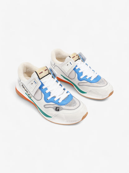 Gucci Ultrapace Sneakers White  / Blue / Green Mesh EU 42 UK 8