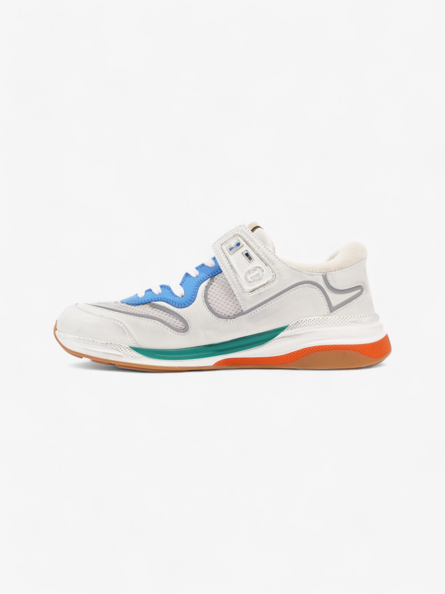 Gucci Ultrapace Sneakers White  / Blue / Green Mesh EU 42 UK 8
