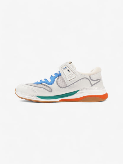 Gucci Ultrapace Sneakers White  / Blue / Green Mesh EU 42 UK 8