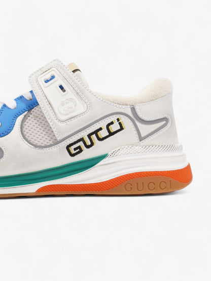Gucci Ultrapace Sneakers White  / Blue / Green Mesh EU 42 UK 8