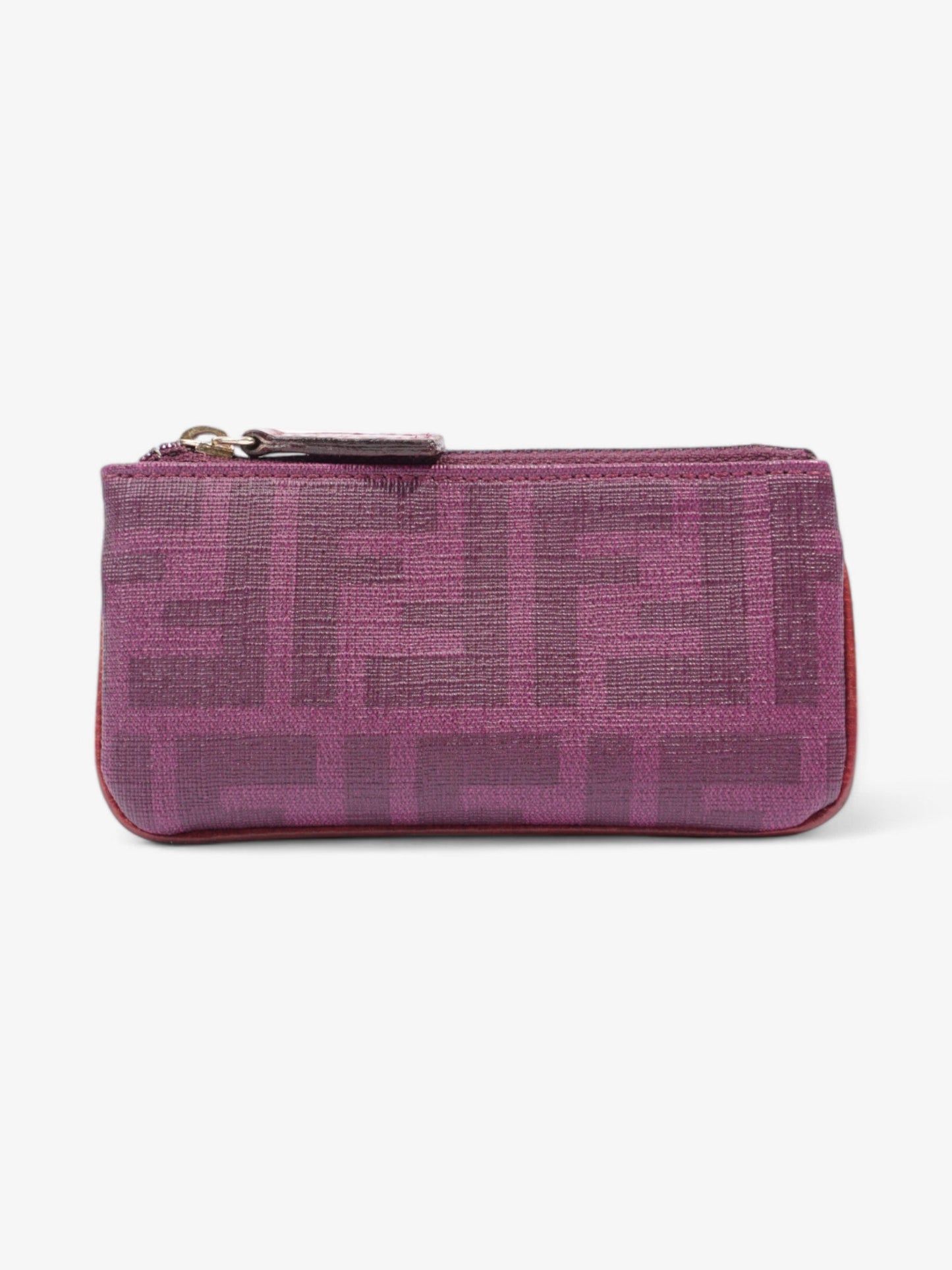 Fendi Zucca Coin Purse Grape Canvas