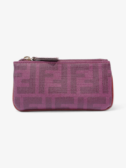 Fendi Zucca Coin Purse Grape Canvas