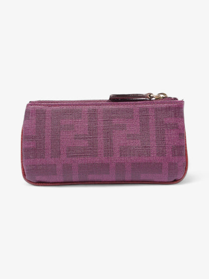 Fendi Zucca Coin Purse Grape Canvas