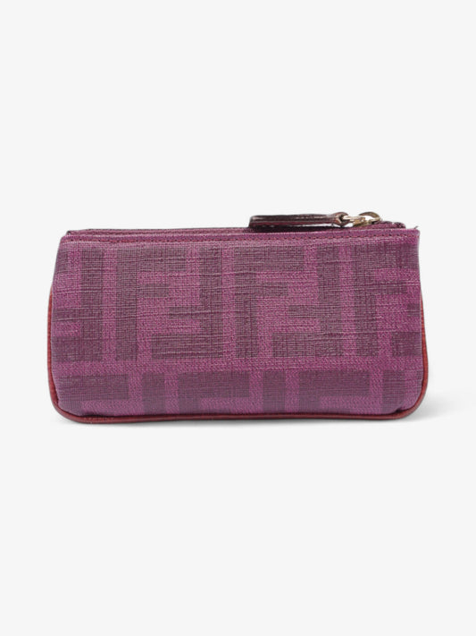 Fendi Zucca Coin Purse Grape Canvas