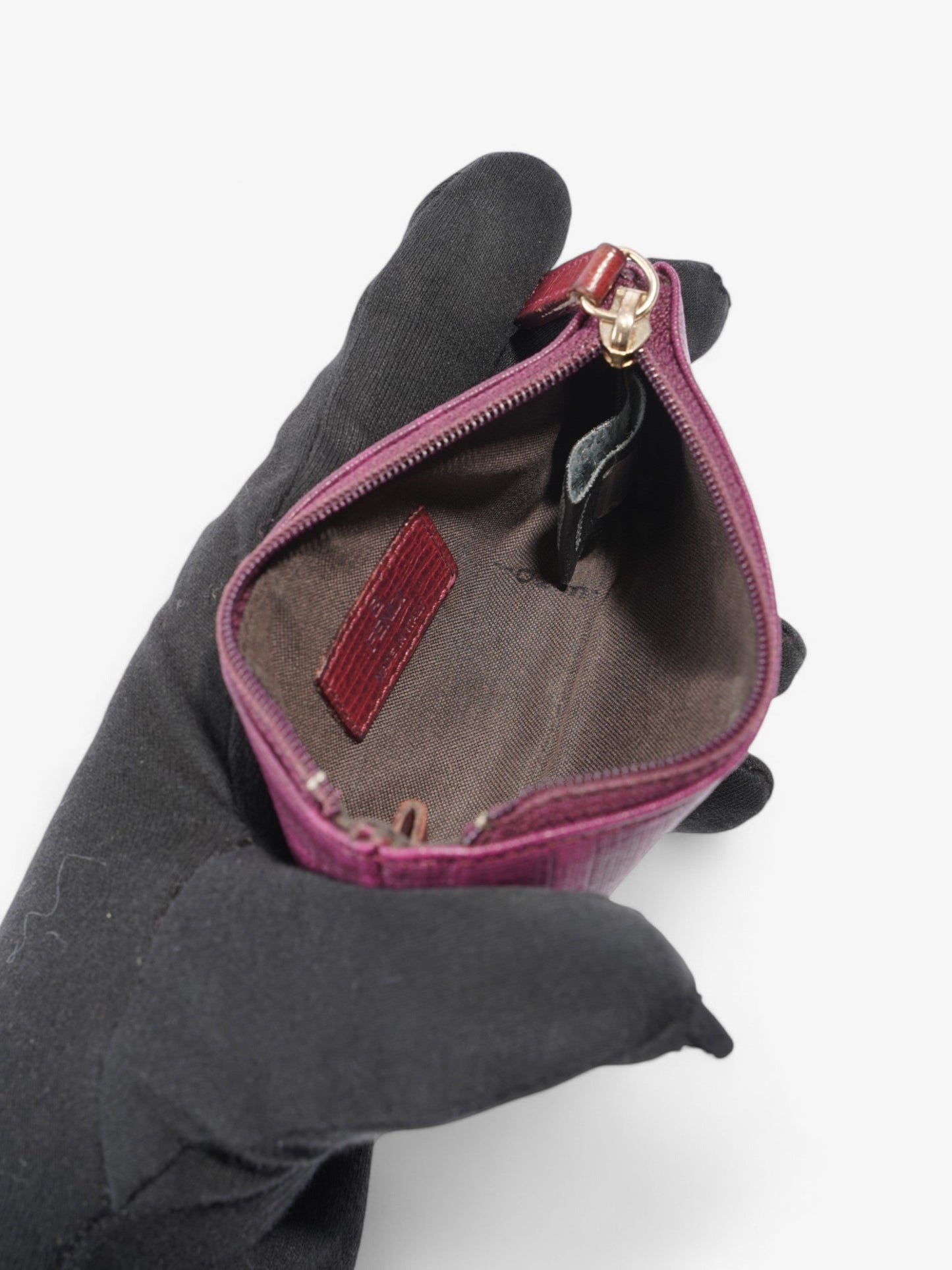 Fendi Zucca Coin Purse Grape Canvas