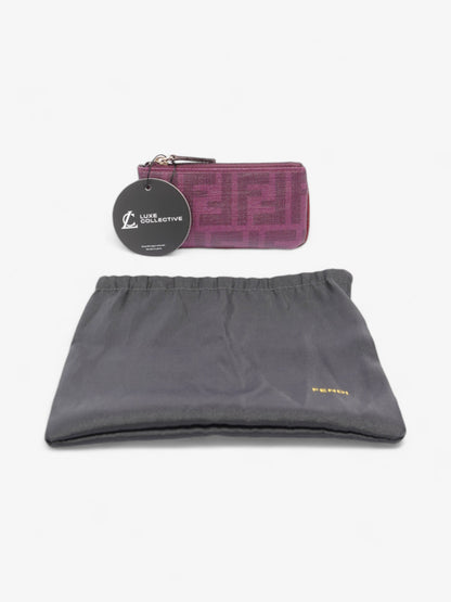 Fendi Zucca Coin Purse Grape Canvas